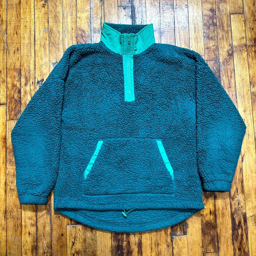 Goods For Life Sweatshirt Men's M Barnaloft Fleece Verte Green Long Sleeve Fuzzy
